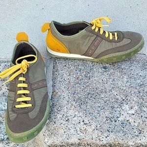 ART Metropolitan 1109 Cross Sky Nylon Men's Green Yellow Sneakers Sz 10.5